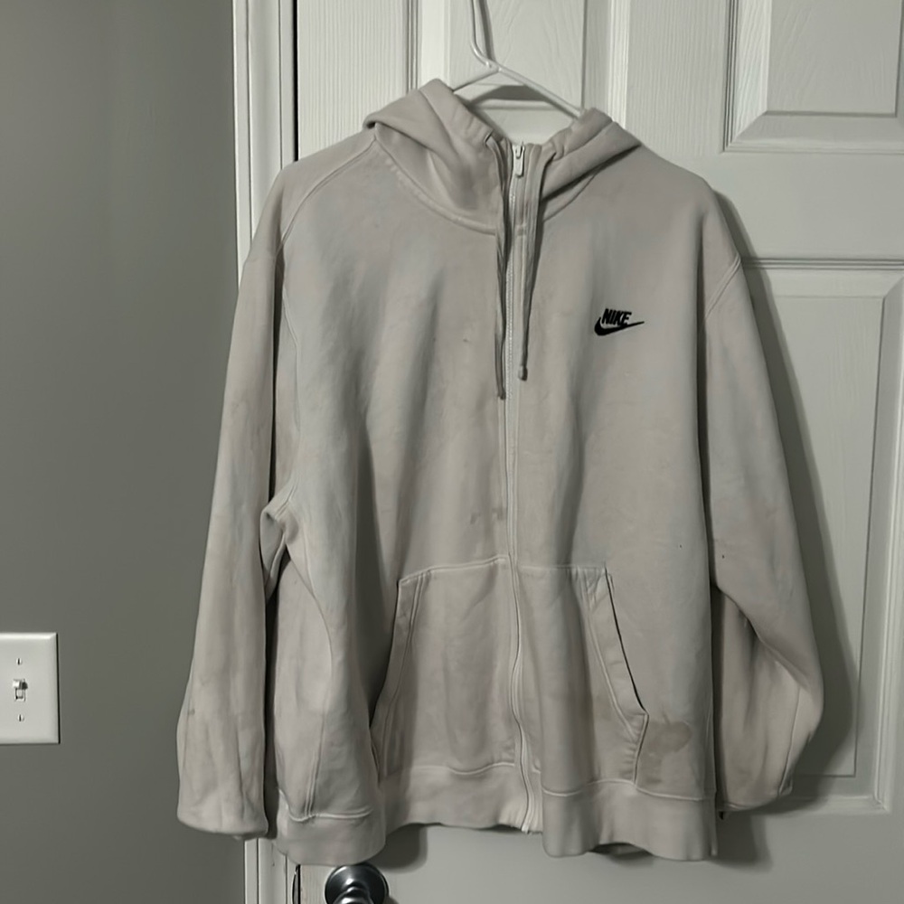 Nike white/off white zip up jacket